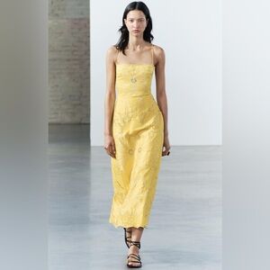Embroidered Mid Dress - Zara